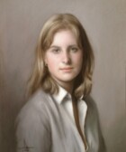 Portrait of a lady in a white shirt