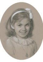 Portrait of a little French girl, with a head-band