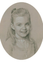Portrait of a little French girl, smiling