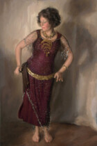 Bellydancer in maroon